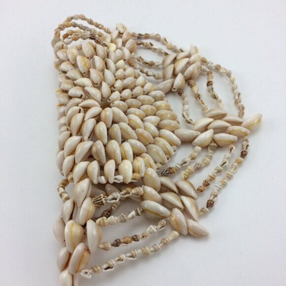 Vintage Cowrie and Seashell Shell Trivet Coaster Hot Pad Wall Art 10” Boho Decor - Picture 13 of 15